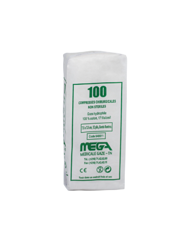 Compresses Chirurgicales Non Stériles 7.5*7.5cm 12plis Doctoshop.tn Tunisie
