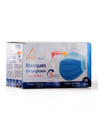 Masques (Bavettes) Chirurgicaux DeltaMed Doctoshop Tunisie