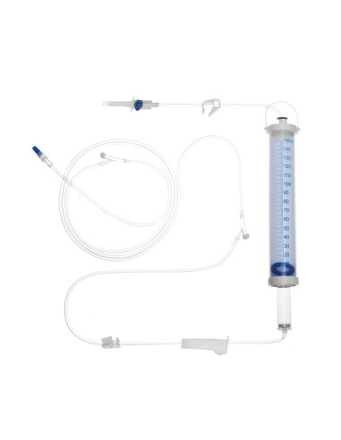 Burette Graduée 150ml Avec Perfuseur et Robinet 3 Voies (20pcs) Doctoshop Tunisie
