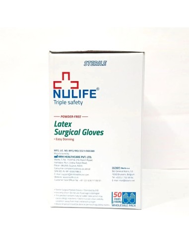 Gants Chirurgicaux Stériles Sans Poudre Nulife (50 Paires) Doctoshop Tunisie