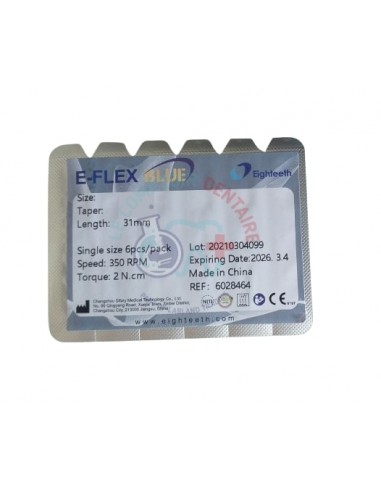 LIMES E-FLEX BLUE N°15/04 L31MM EIGHTEETH (PLAQUETTE DE 6 LIMES) Doctoshop tunisie