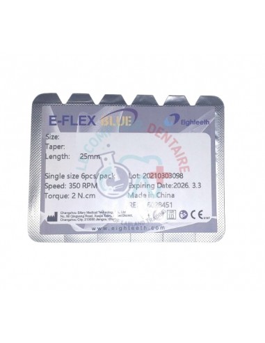 LIMES E-FLEX BLUE N°15/06 L25MM EIGHTEETH (PLAQUETTE DE 6 LIMES) Doctoshop tunisie