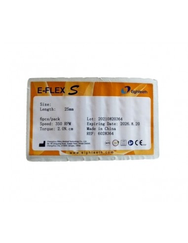 LIMES E-FLEX S N°F2 L25MM (PLAQUETTE DE 6 LIMES) - EIGHTEETH Doctoshop tunisie