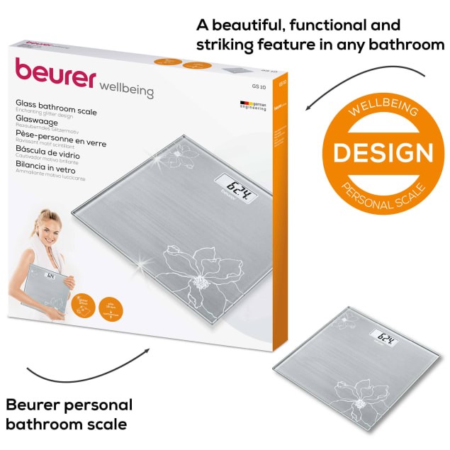 Pèse-Personne Electronique Beurer GS10 Gris en Verre