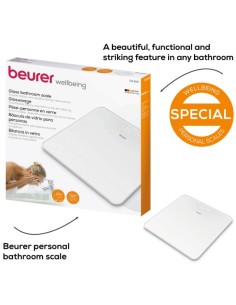Pèse-Personne Electronique Beurer GS225 Blanc en Verre Doctoshop Tunisie