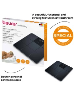 Pèse-Personne Electronique Beurer GS235 Noir en Verre Doctoshop Tunisie