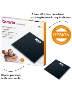 Pèse-Personne Electronique Beurer GS10 Noir en Verre Doctoshop Tunisie